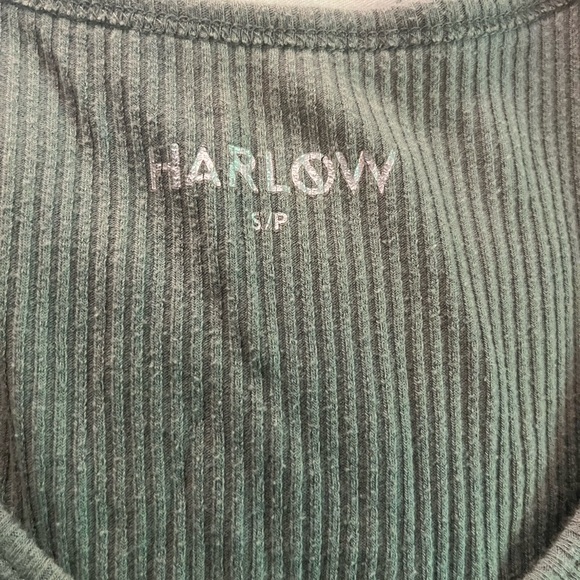 Harlow Olive Button-Down Ribbed Top - Picture 3 of 3
